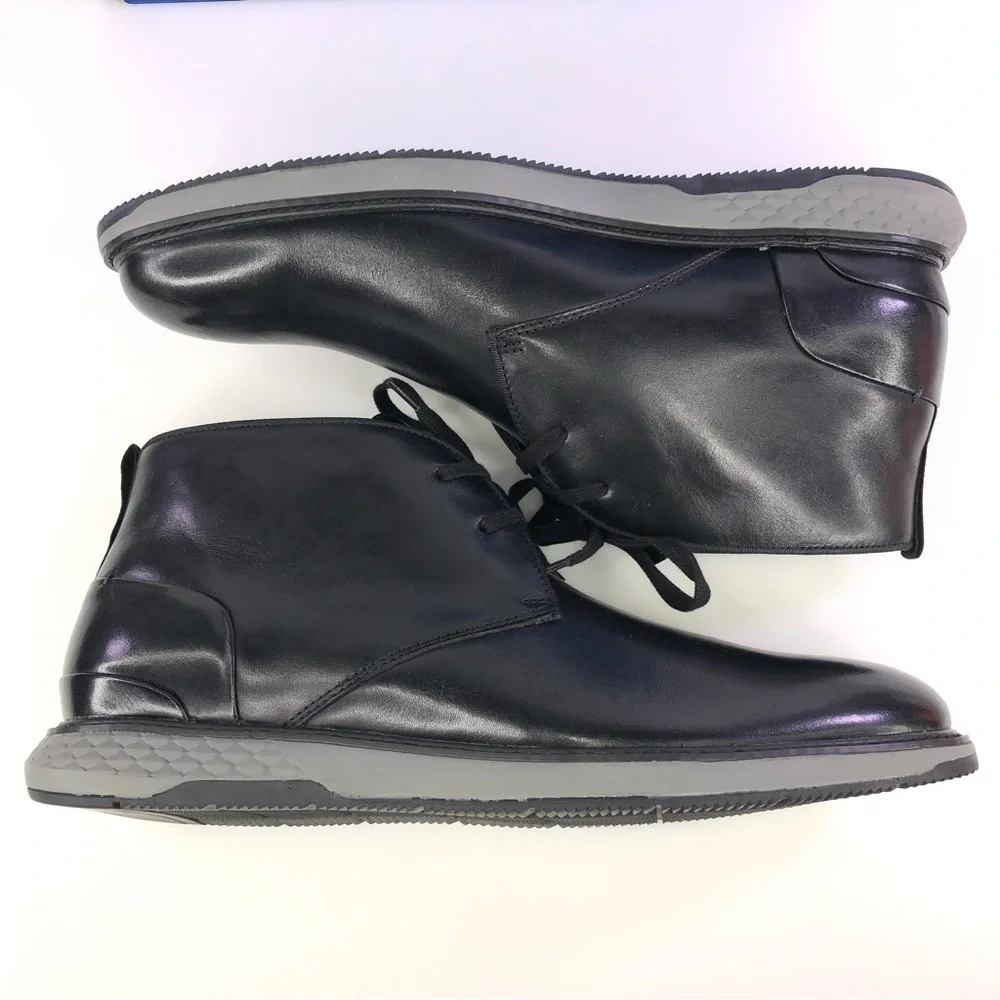 Vince Camuto Men's Soleh Leather Chukka Boots Black New